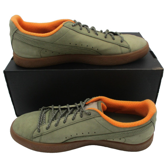 Puma Clyde Shoes Mens Size 10.5 Green Suede Gum Sole Low Top Casual Sneakers 1R9 main image 10